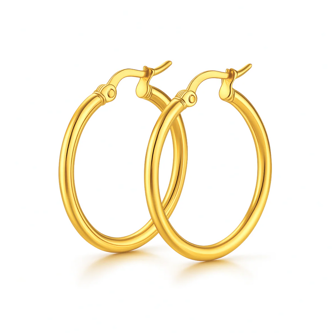 ELLIE VAIL - Laurette Medium Hoop in Gold Jewelry