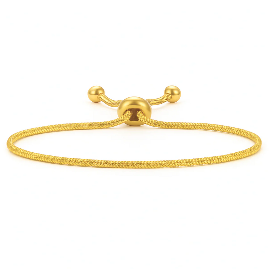 ELLIE VAIL - Lourdes Round Snake Chain Bracelet in Gold Jewelry