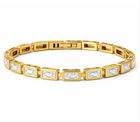 ELLIE VAIL - Monroe Baguette Bezel Tennis Bracelet in Gold