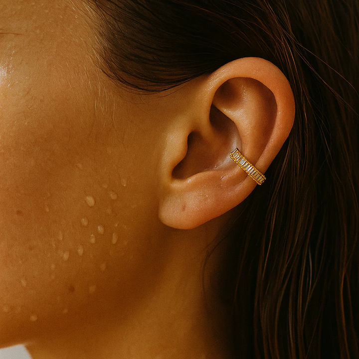 ELLIE VAIL - Priscilla Baguette Ear Cuff in Gold Jewelry