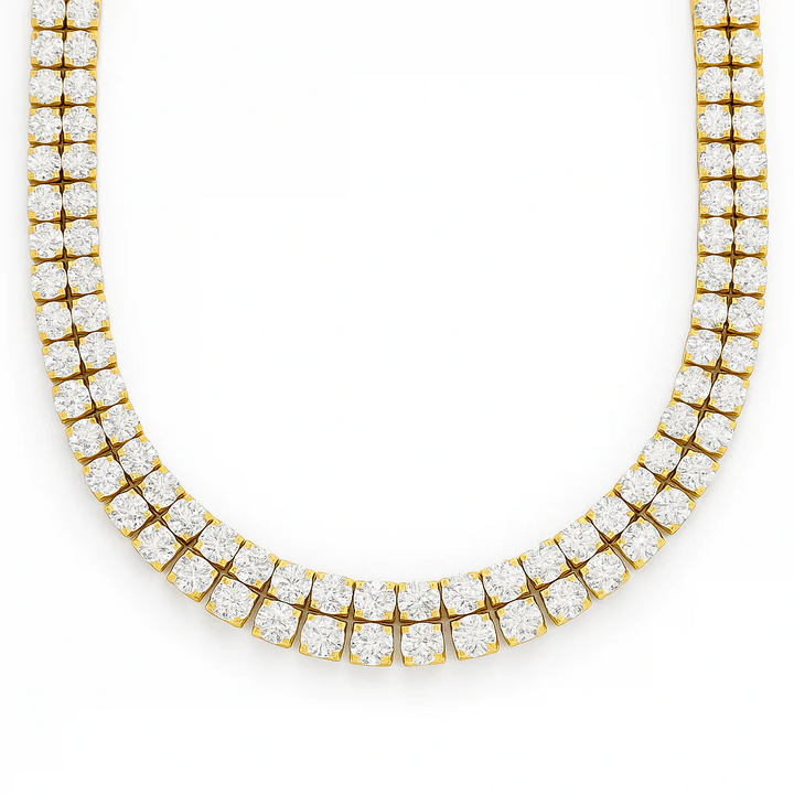 ELLIE VAIL - Rosie Double Tennis Choker Necklace in Gold Jewelry
