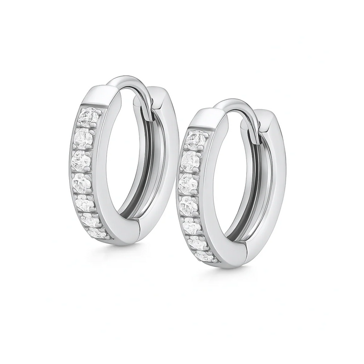 ELLIE VAIL - Tinsley Huggie Hoop Earring in Silver Jewelry