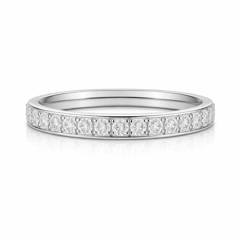 ELLIE VAIL - Velia Eternity Band Ring in Silver Jewelry