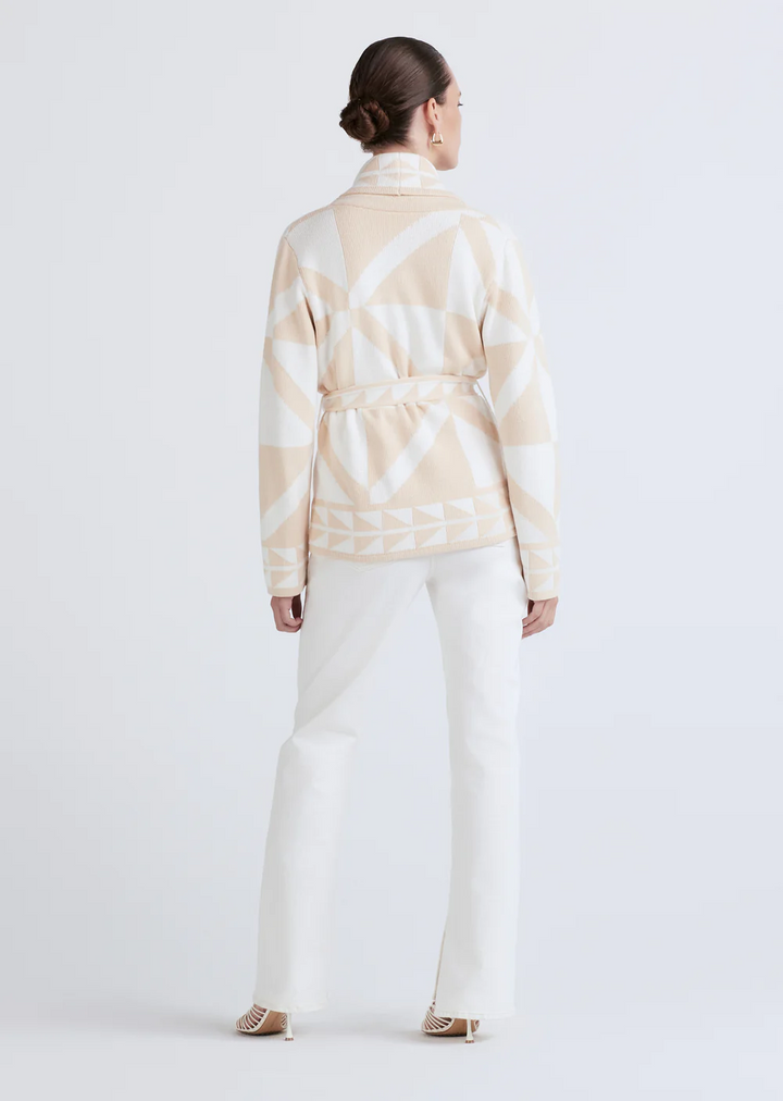 Derek Lam 10 Crosby - Elowen Shawl Collar Cardigan in Ecru/Ivory