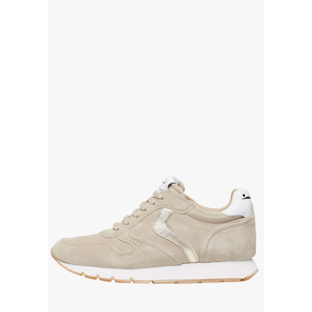 Voile Blanche - Julia Suede Sneaker in Metallic and Slate Silver