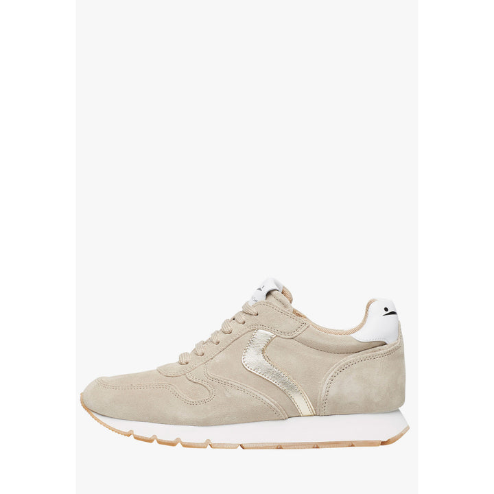Voile Blanche - Julia Suede Sneaker in Metallic and Slate Silver