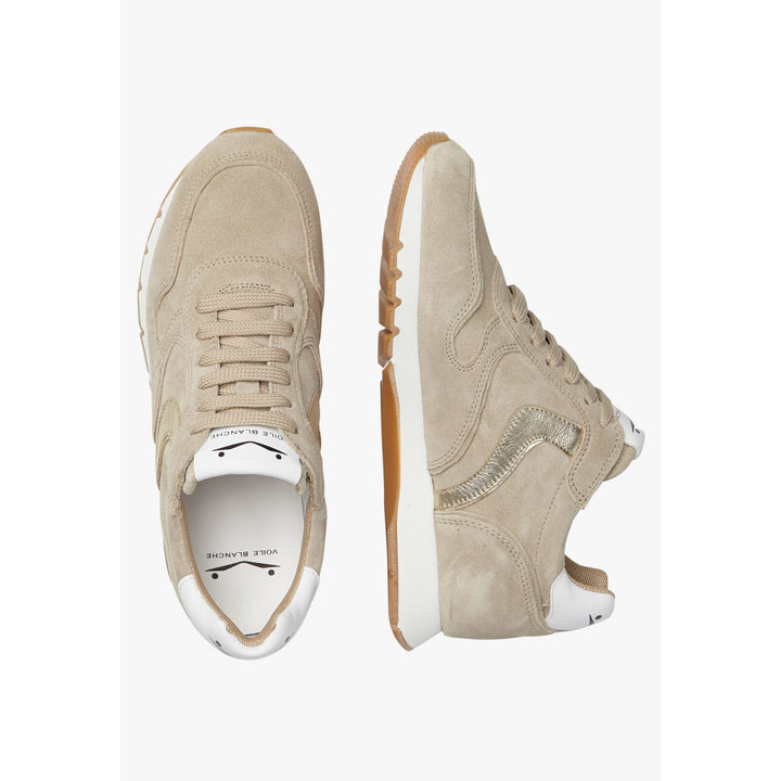 Voile Blanche - Julia Suede Sneaker in Metallic and Slate Silver