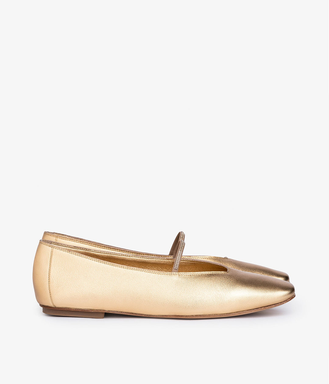 Pedro Garcia - Tila Metallic Leather Ballerina Flats in Gold 36 Pedro Garcia - Tila Metallic Leather Ballerina Flats in Gold 36