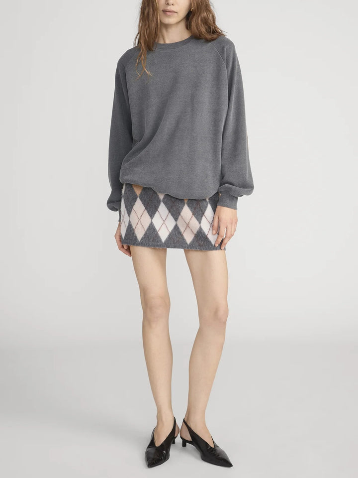 Frame Denim - The Brushed Argyle Skirt in Grey