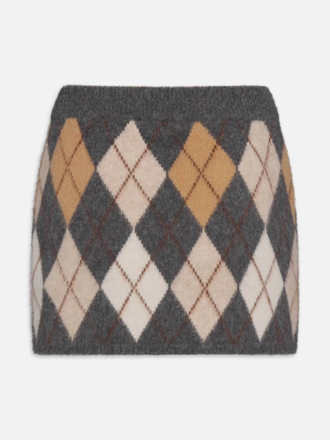 Frame Denim - The Brushed Argyle Skirt in Grey