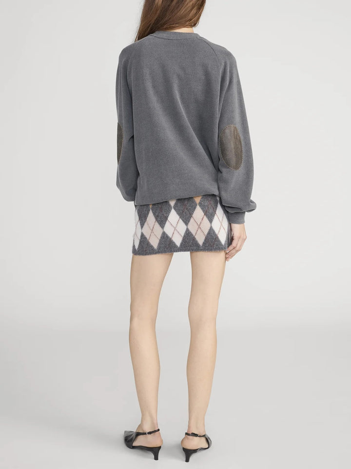 Frame Denim - The Brushed Argyle Skirt in Grey
