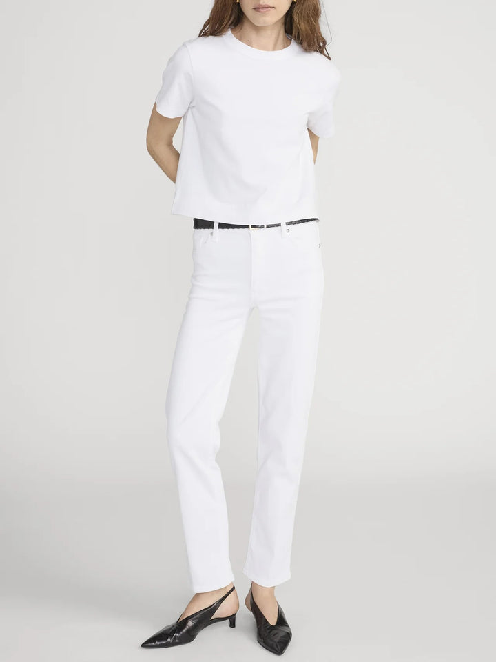 FRAME - The Boxy Tee in White T-Shirts