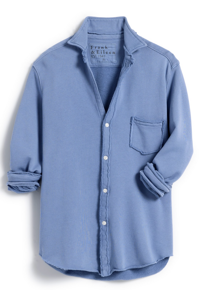 Frank & Eileen - Eileen Sweatshirt Button-Up Triple Fleece in Fog Clothing