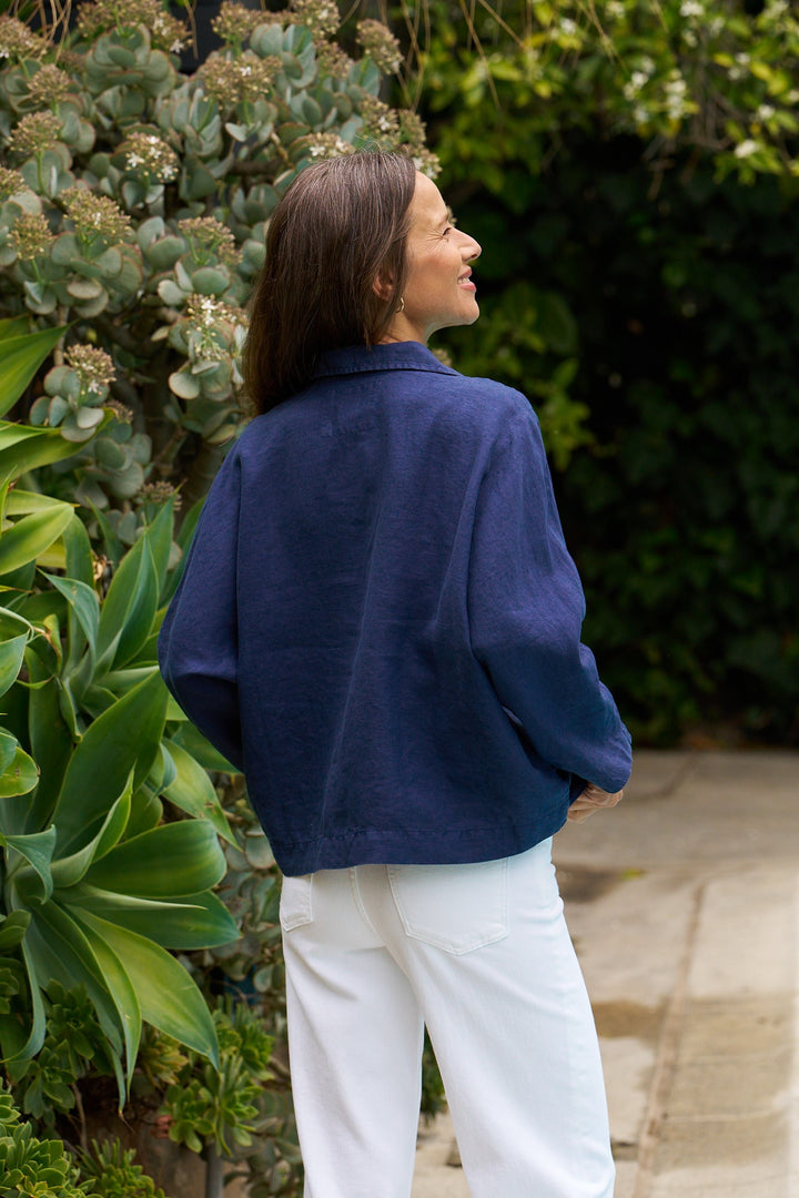 FRANK & EILEEN - Gabi Popover Shirt in Navy