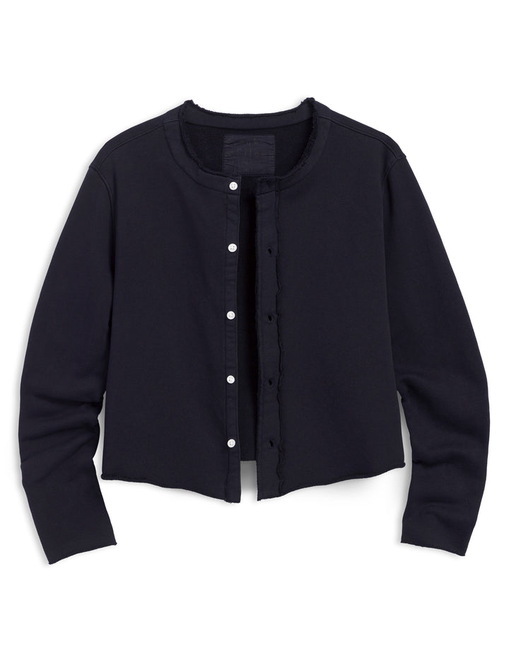 FRANK & EILEEN - Jackie Triple Fleece Cardigan in British Royal Navy Cardigans