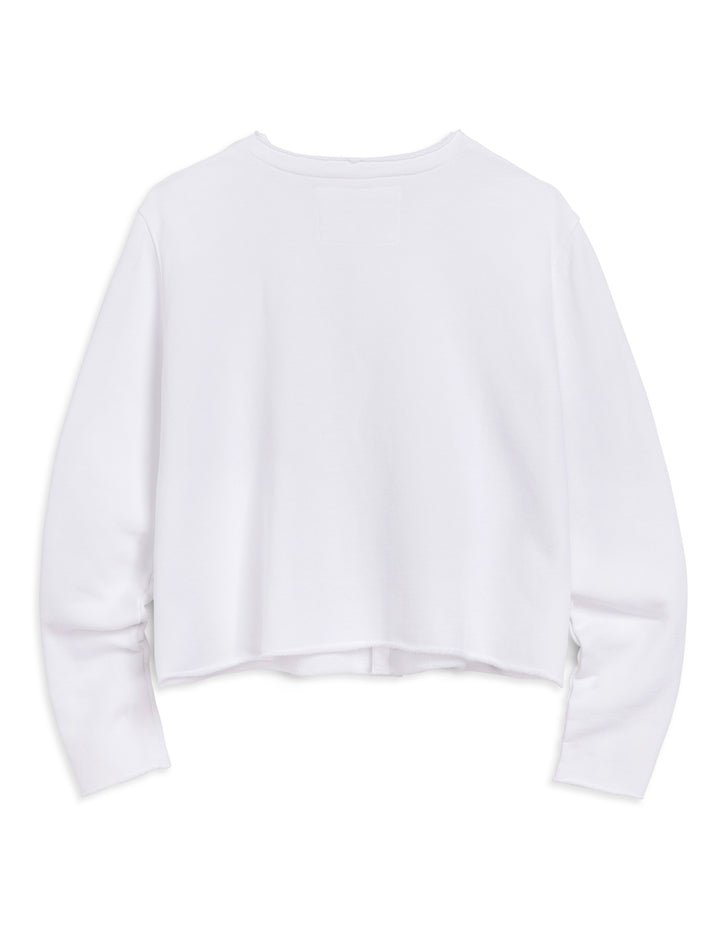 FRANK & EILEEN - Jackie Triple Fleece Cardigan in White Cardigans