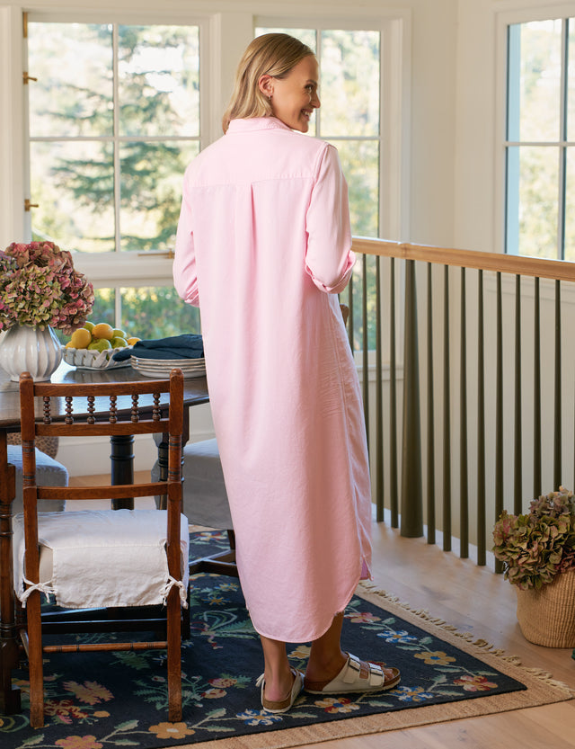 FRANK & EILEEN - Rory Maxi Denim Shirtdress in Petal Dress