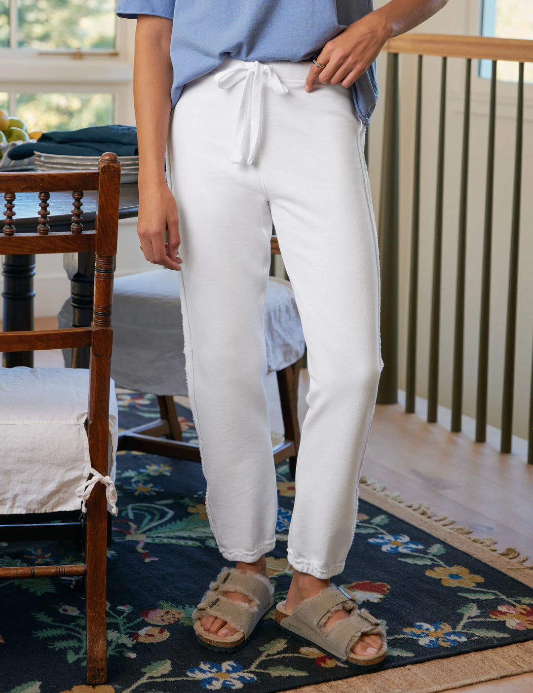Frank & Eileen - Sophie Jogger in White