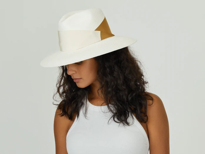 Freya - Gardenia Hat in Bone/Camel