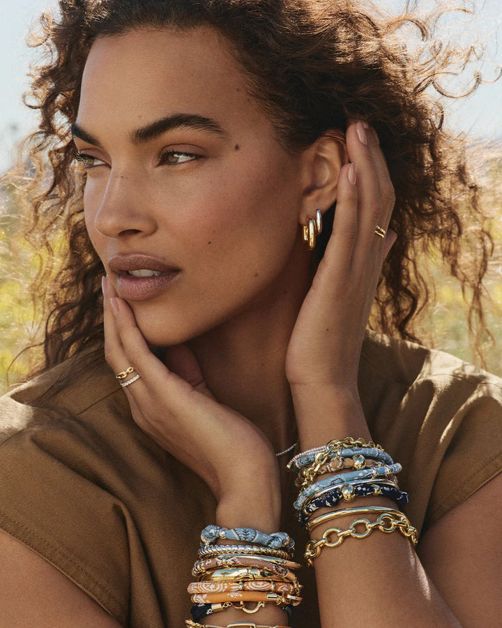 GORJANA - Paisley Bandana Knot Bracelet in Chambray Bracelets