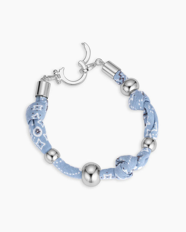 GORJANA - Paisley Bandana Knot Bracelet in Chambray Bracelets