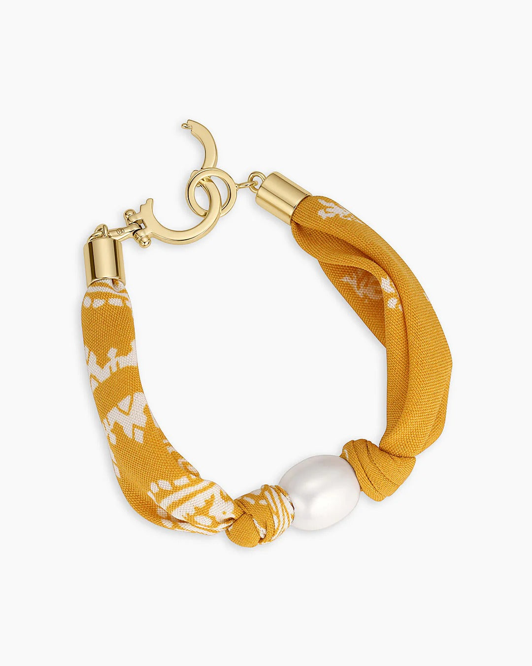 GORJANA - Paisley Bandana Pearl Bracelet in Yellow Bracelets