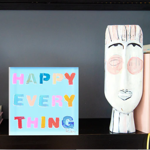 Kerri Rosenthal - Happy Everything Block of Love in Multi (8x8)