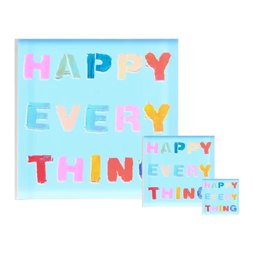 Kerri Rosenthal - Happy Everything Block of Love in Multi (8x8)