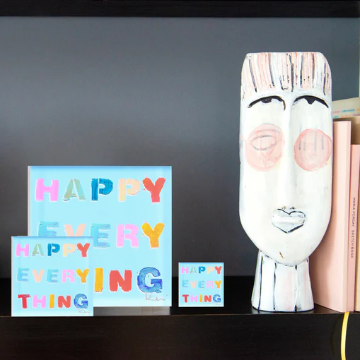 Kerri Rosenthal - Happy Everything Block of Love in Multi (8x8)