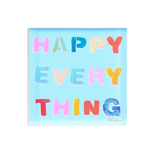 Kerri Rosenthal - Happy Everything Block of Love in Multi (4x4)