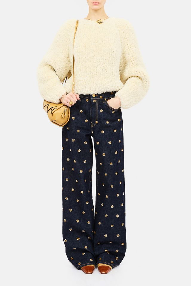 The Willow Embellished Wide Leg Jean