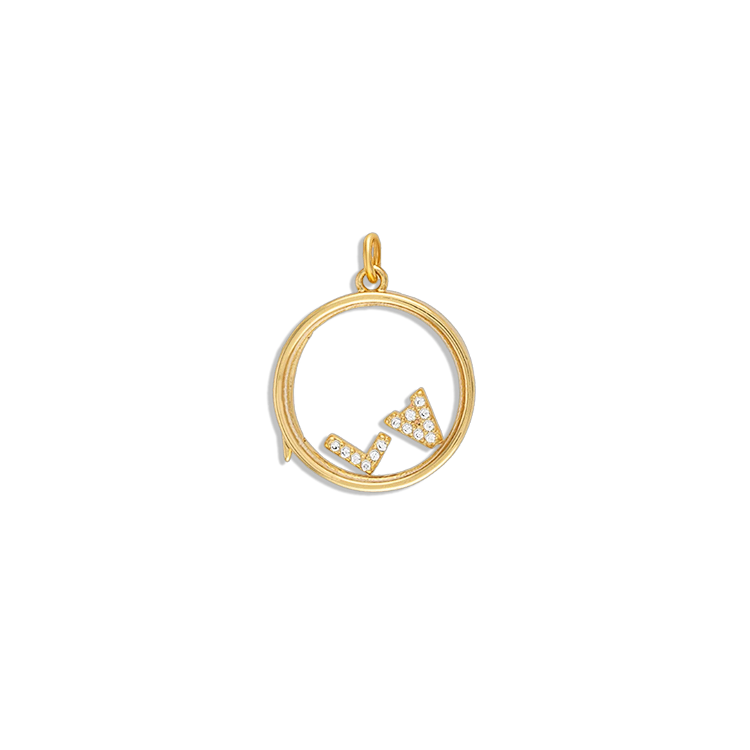 Alexa Leigh - Yellow Gold Circle Locket Pendant