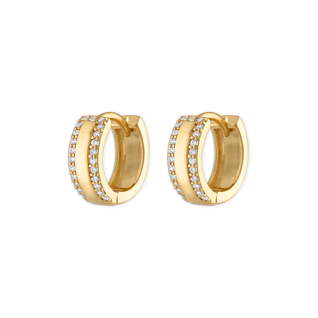 Alexa Leigh- Daphne Huggies Earrings-gold