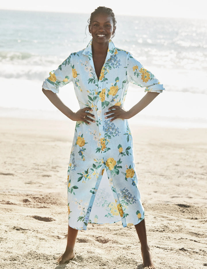 FRANK & EILEEN - Rory Maxi Shirtdress in Summer Scatter