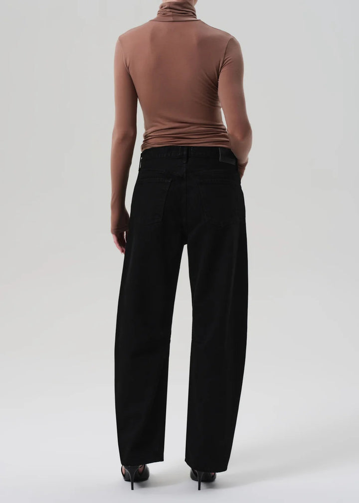 CITIZENS OF HUMANITY - Miro Long Relaxed Jean in Solid Black Denim