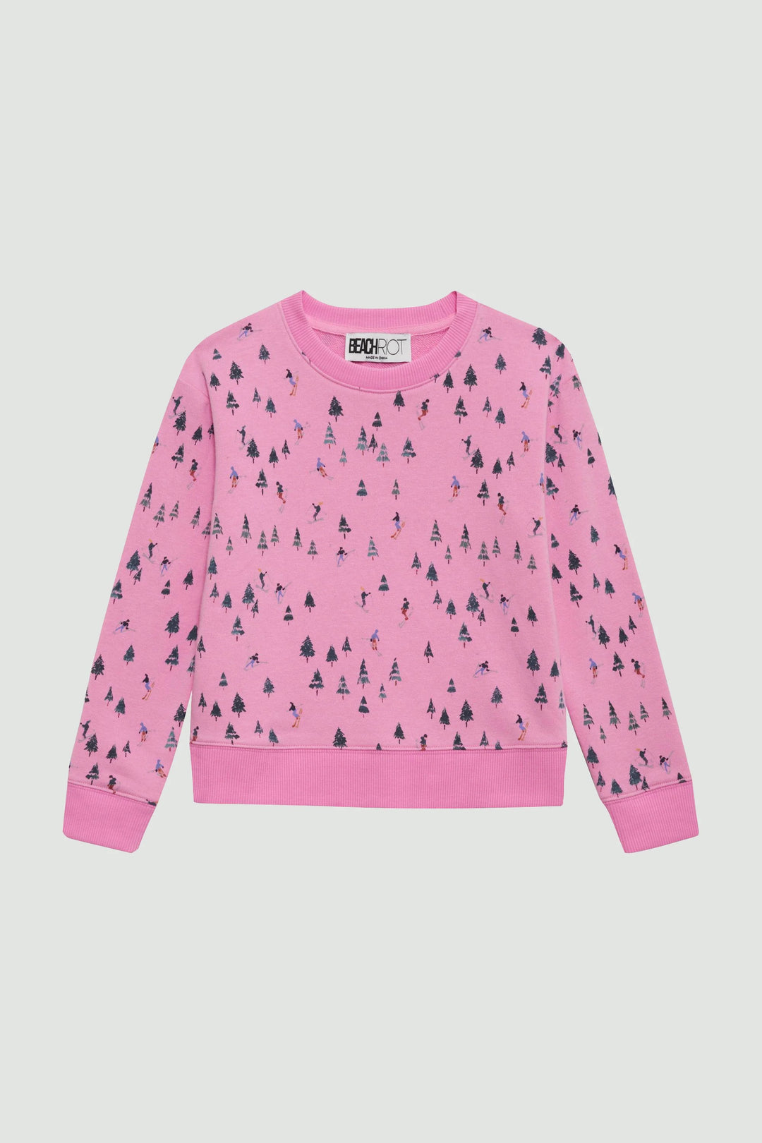 Beach Riot - Devyn Oversized Sweatshirt in Pink Ski Patrol
