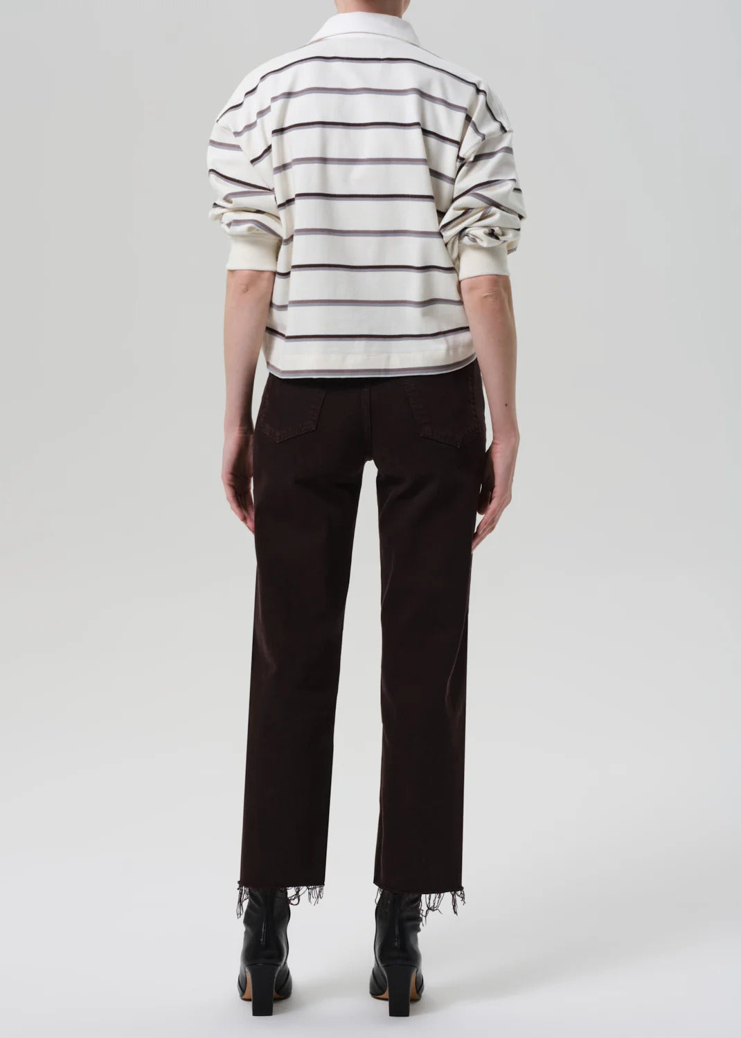 CITIZENS OF HUMANITY - Palma Straight Raw Hem in Carob Denim