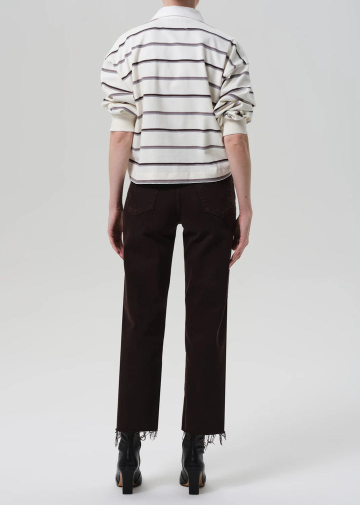 CITIZENS OF HUMANITY - Palma Straight Raw Hem in Carob Denim