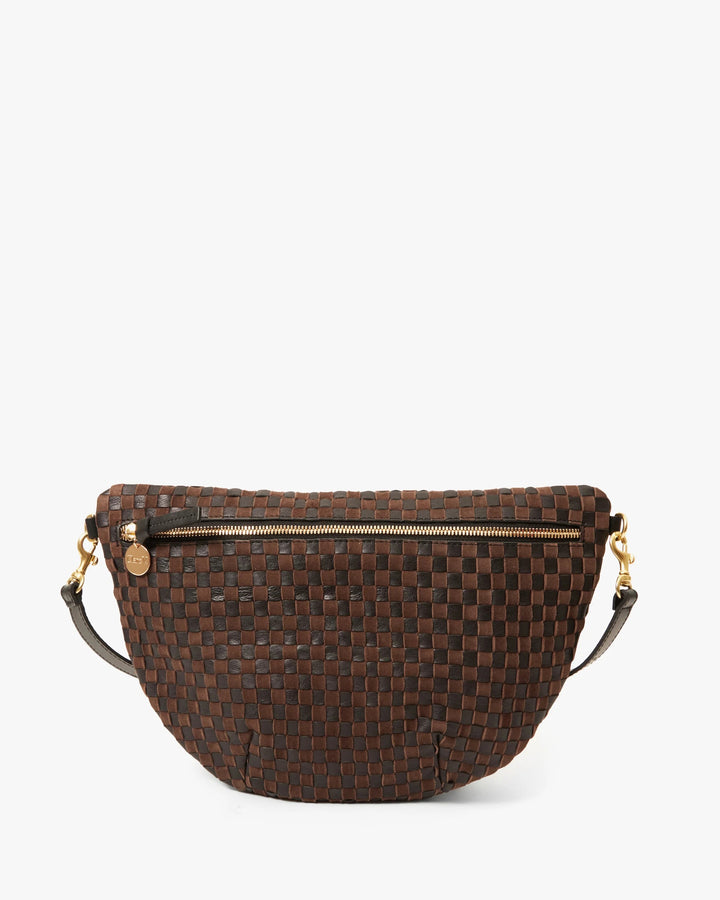 Clare V. - Grande Fanny in Black/Chocolate Checker