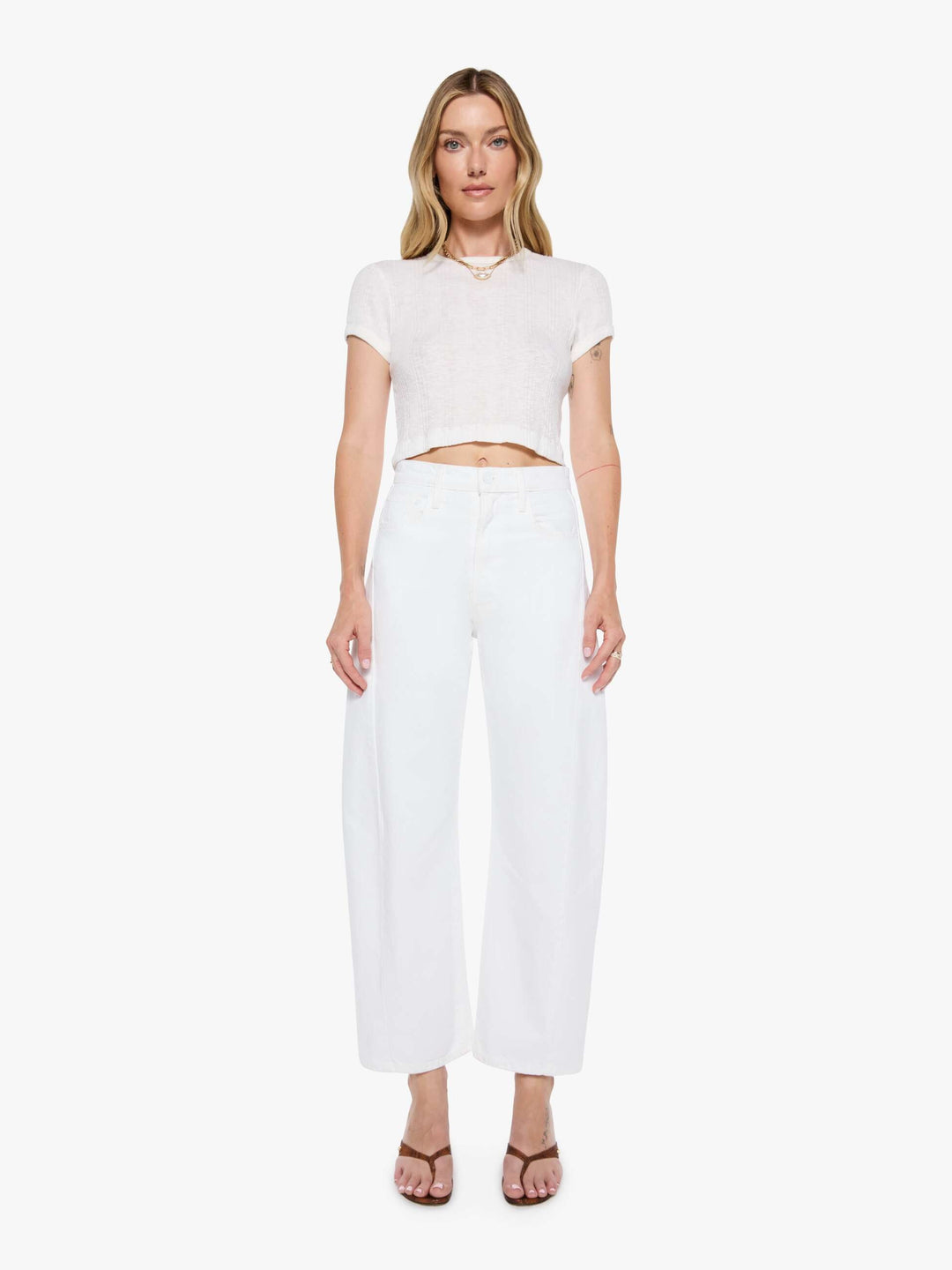 MOTHER - The Half Pipe Flood in Picket Fence jeans