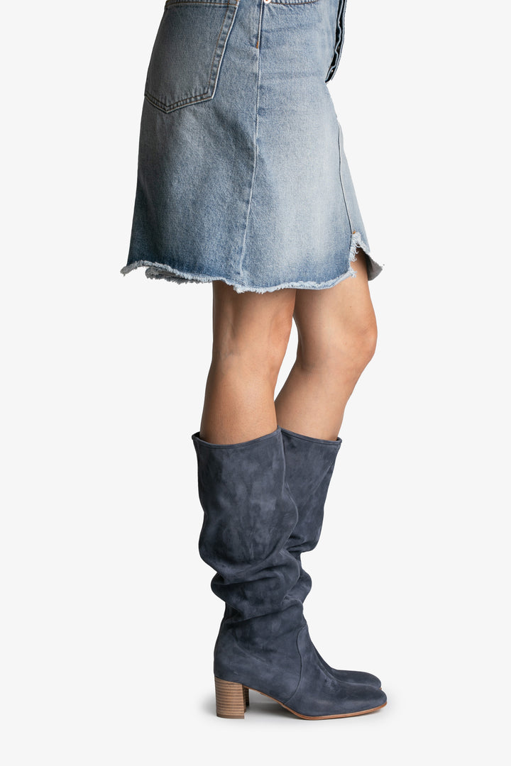 PEDRO GARCIA - Xantia Boot in Denim Bessie Suede