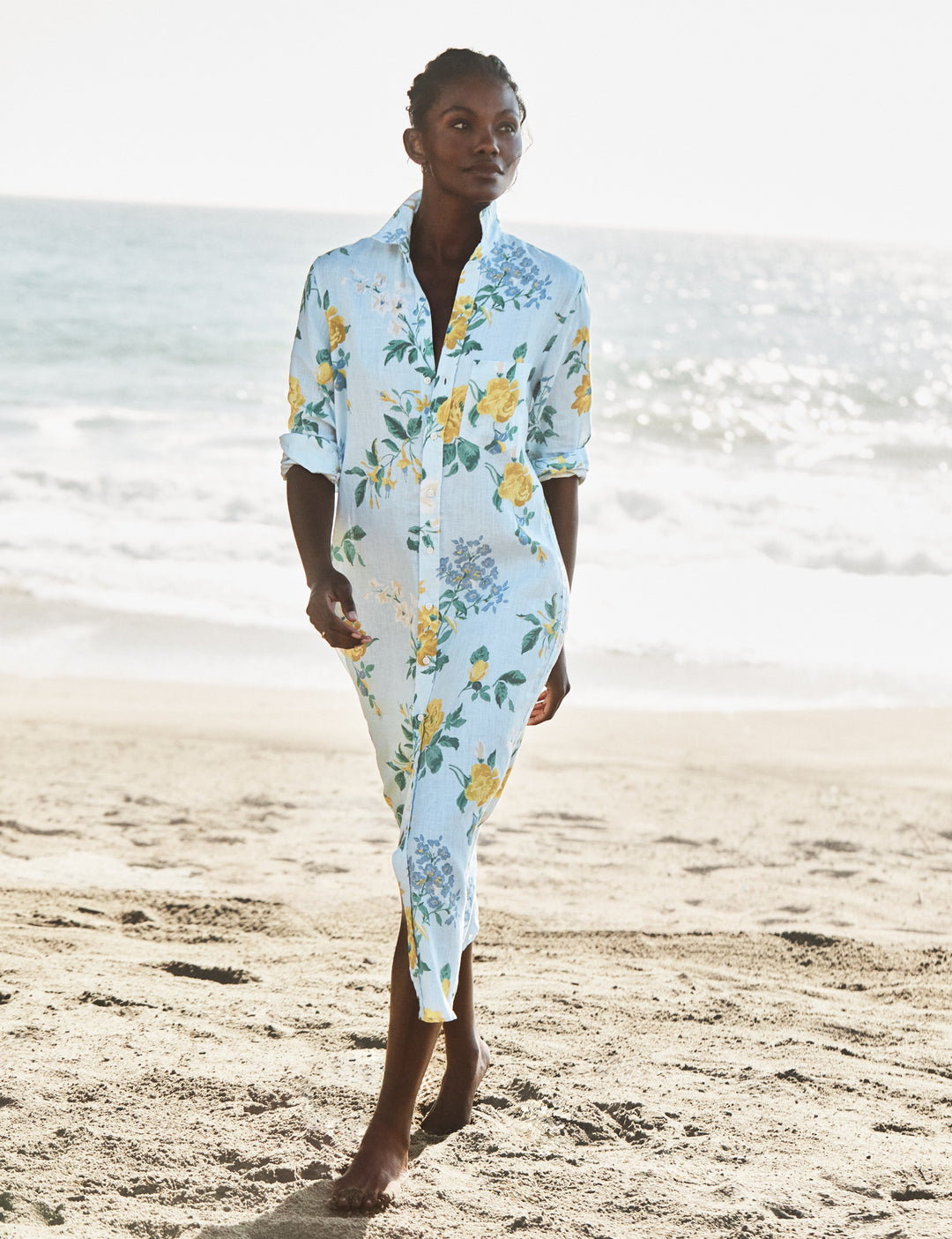 FRANK & EILEEN - Rory Maxi Shirtdress in Summer Scatter
