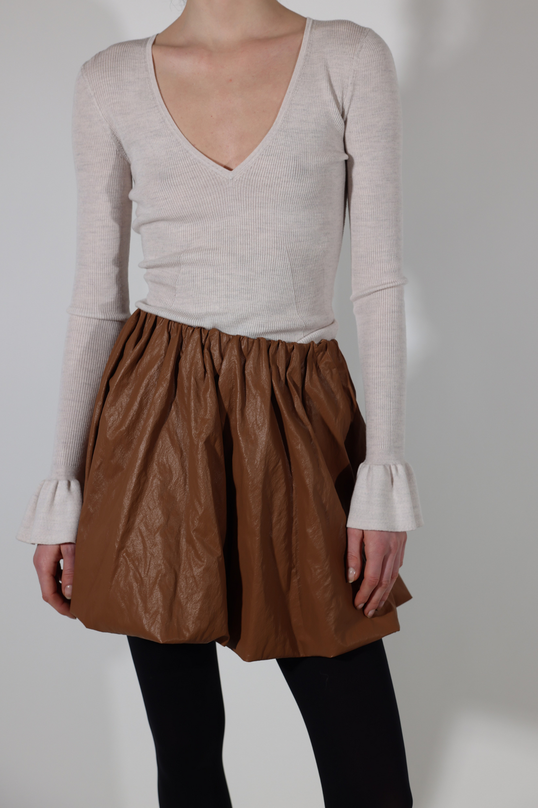Saint Art New York - Sean Bubble Skirt in Cognac