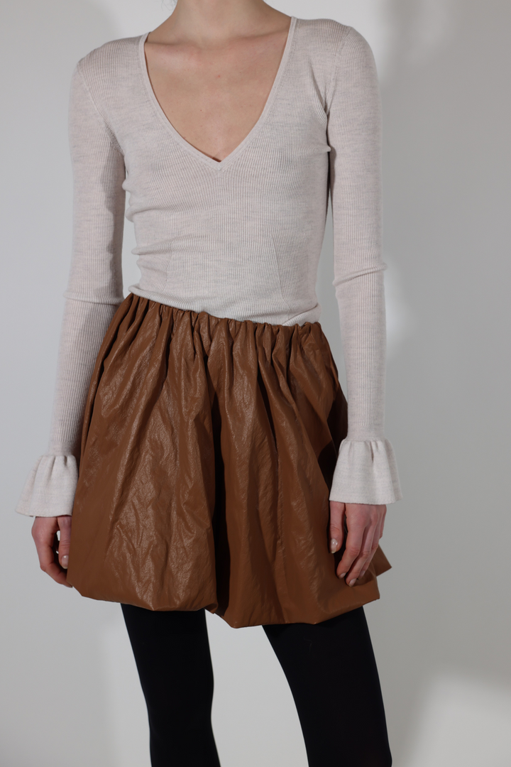 Saint Art New York - Sean Bubble Skirt in Cognac