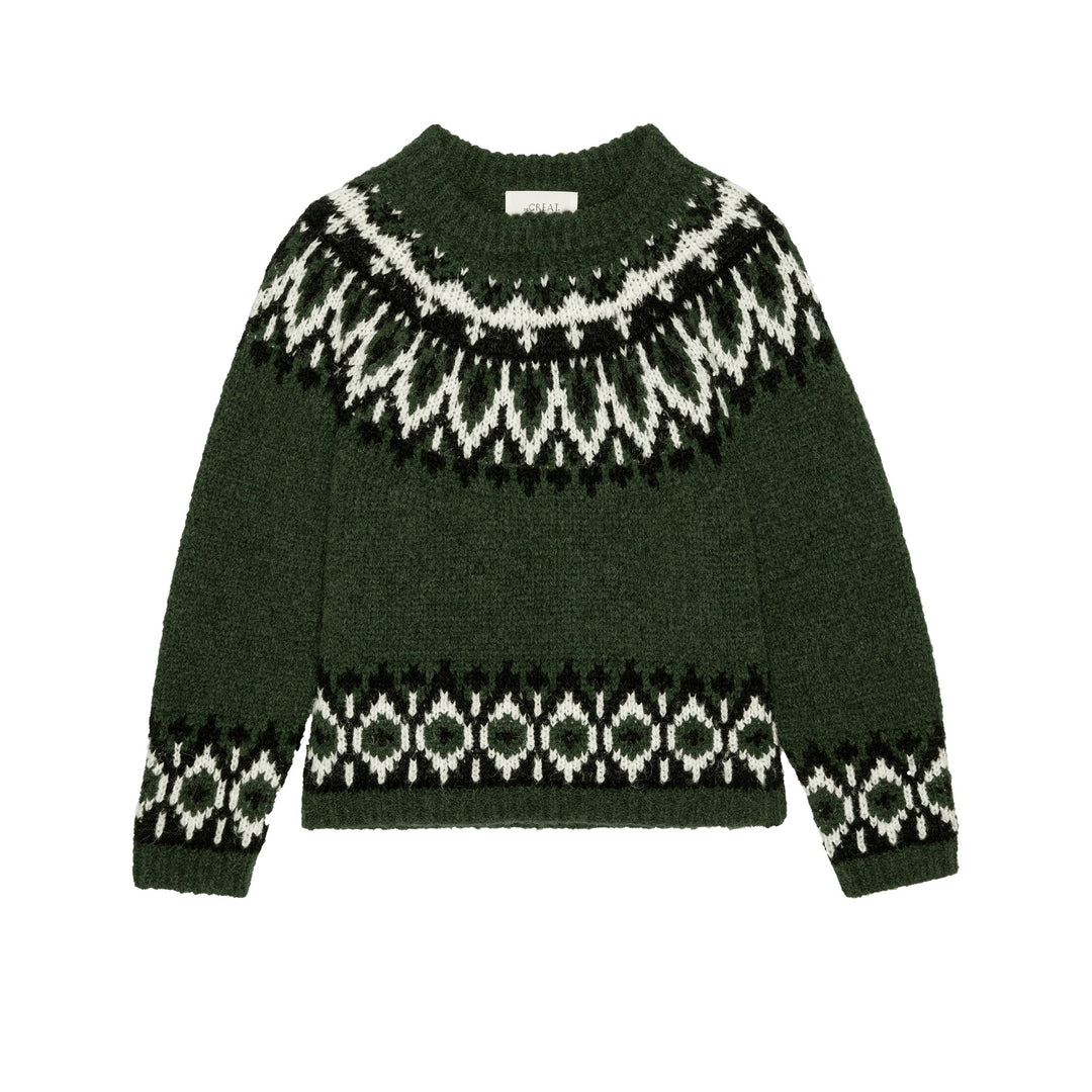 THE GREAT - The Arctic Fairisle Pullover in Winter Pine