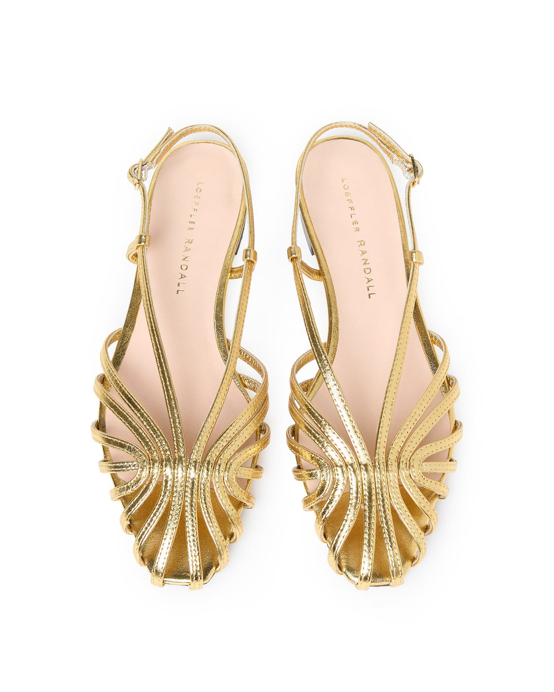 LOEFFLER RANDALL - Devon Lattice Slingback Sandal in Gold