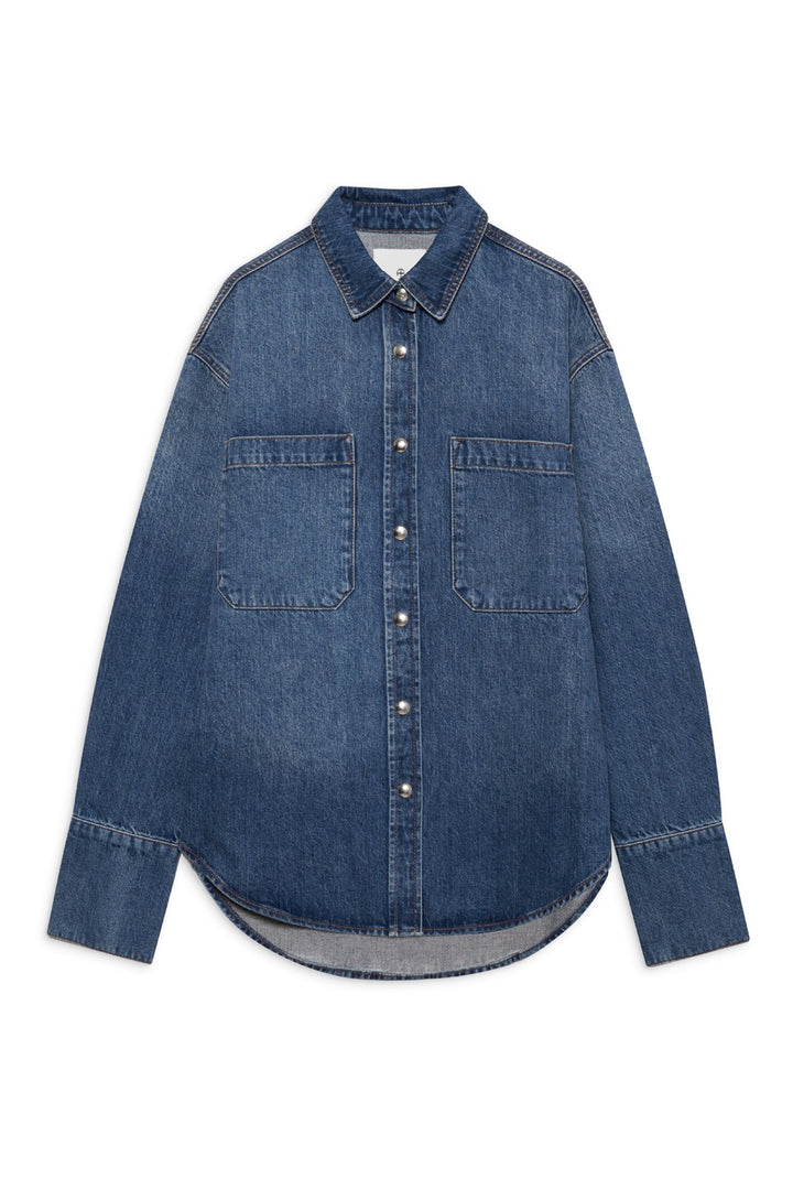 Anine Bing - Dante Shirt in Mosaic Blue