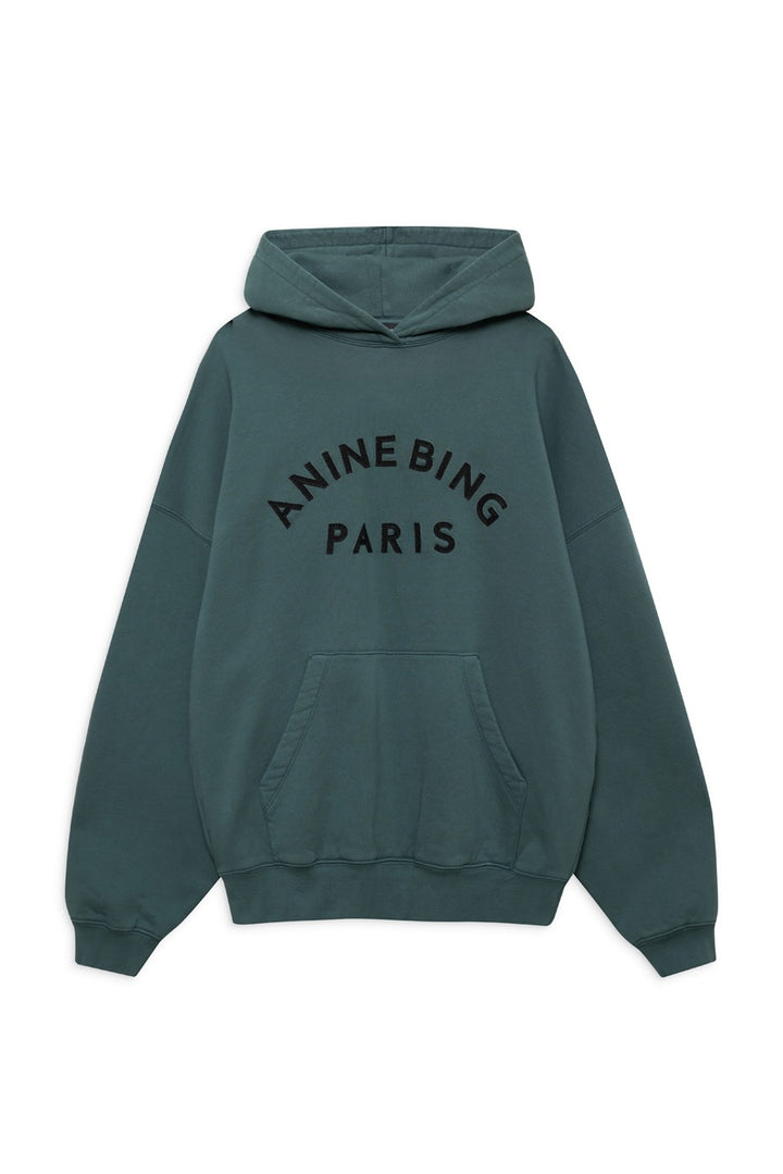 Anine Bing - Harvey Sweatshirt Paris in Dark Teal