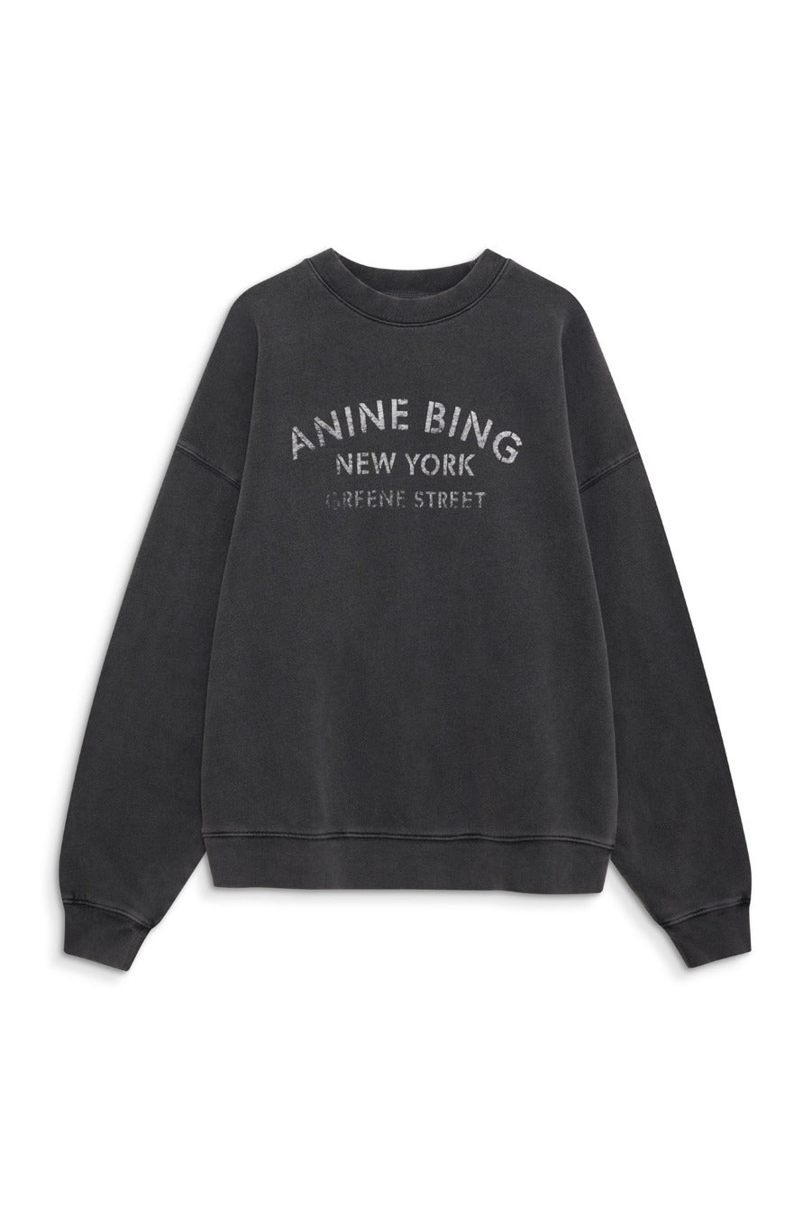 Anine Bing - Miles Sweatshirt NY in Washed Black