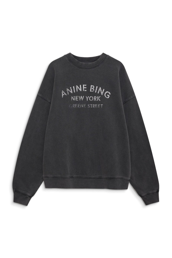 Anine Bing - Miles Sweatshirt NY in Washed Black